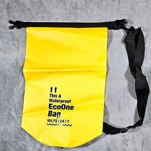 EcoOne Waterproof Dry Bag 10L Yellow Roll Top Camping Hiking Kayak Bag